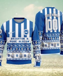 Brighton Hove Albion Ugly All Over Print Christmas Knitting Ugly Sweater