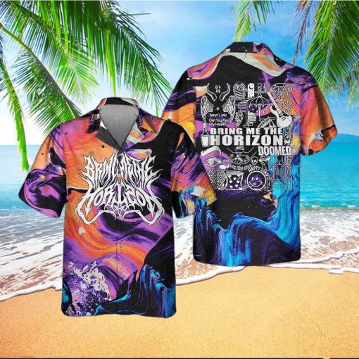 Bring Me The Horizon Album Lyric Happy Song World Tour 2023 Hawaiian Shirt