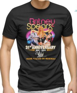 Britney Spears 31st Anniversary 1992 2023 Thank You for the memories signature shirt