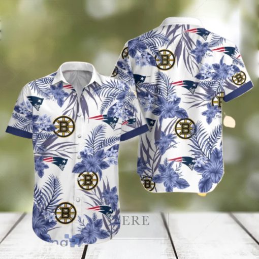 Bruins Patriots Hawaiian Shirt Best Gift For Fans Men And Women hawaiian shirt