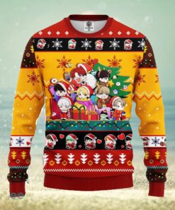 Bts Army Chibi Cute Ugly Christmas Sweater Red Yellow 1 Amazing Gift Men And Women Christmas Gift