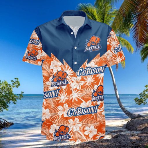 Bucknell Bison 3D Hawaiian Shirt Tropical Seamless NCAA Men And Women Gift For Fans hawaiian shirt