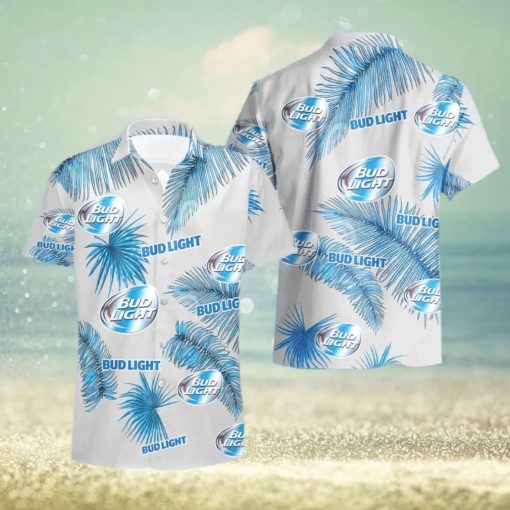 Bud Light Beer Palm Leaves Tropical Hawaiian Shirt And Shorts Unique Summer Gift