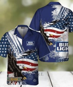 Bud Light Fourth Of July Eagle Hawaiian Shirt For Men And Women Gift Hawaiian Beer