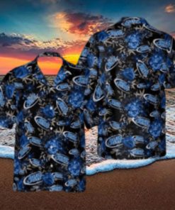 Bud Light Hawaiian Shirt Aloha Shirt Bud Light Beer Blue Flowers In The Dark Beer Lovers Gift