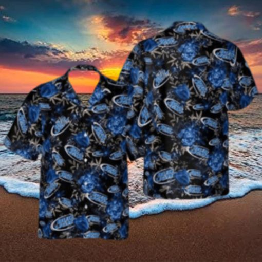 Bud Light Hawaiian Shirt Aloha Shirt Bud Light Beer Blue Flowers In The Dark Beer Lovers Gift