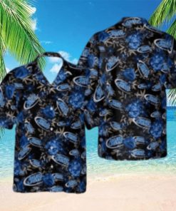 Bud Light Hawaiian Shirt Aloha Shirt Bud Light Beer Blue Flowers In The Dark Beer Lovers Gift