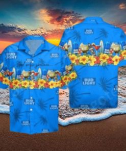 Bud Light Hawaiian Shirt Aloha Shirt Bud Light Beer God Says You Are Tropical Pattern