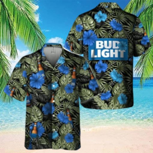 Bud Light Hawaiian Shirt Aloha Shirt Bud Light Beer Tropical Flowers