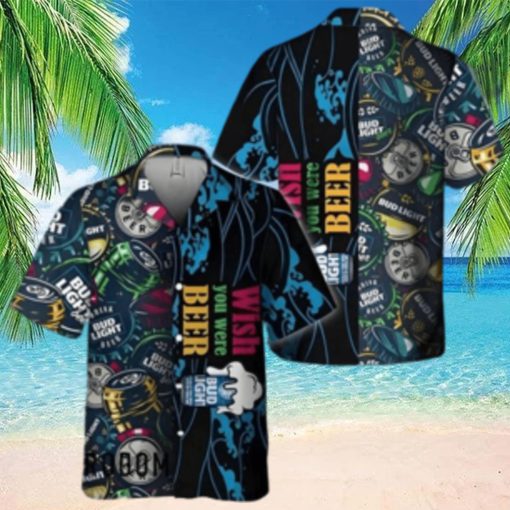 Bud Light Hawaiian Shirt Aloha Shirt Bud Light Beer Wish You Were Beer Summer Beach Gift