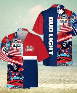 Bud Light Hawaiian Shirt July 4th Independence Day Broadway South Beach