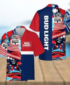 Bud Light Hawaiian Shirt July 4th Independence Day Broadway South Beach