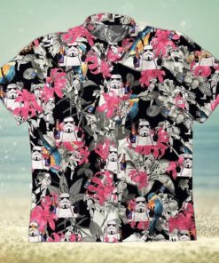 Bud Light Hawaiian Shirt Stormtrooper Pink Flower