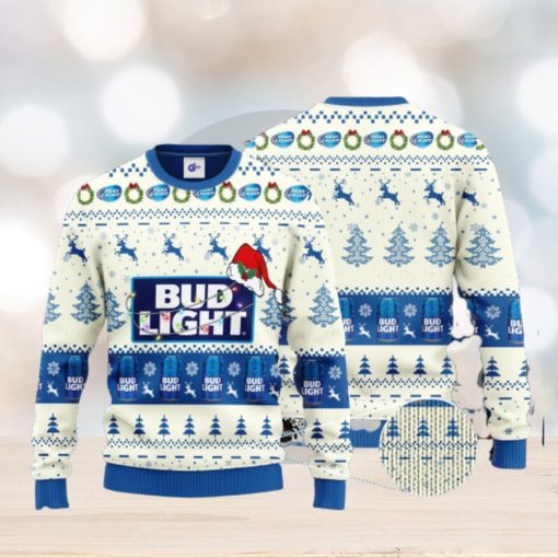 Bud Light Santa Hat Christmas Ugly Christmas Sweater 3D Gift For Men And Women