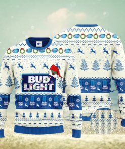 Bud Light Santa Hat Christmas Ugly Christmas Sweater 3D Gift For Men And Women