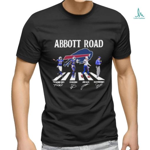 Buffalo Bills Abbott Road Tre’davious White Stefon Diggs Josh Allen And Sean Mcdermott Signatures Shirt