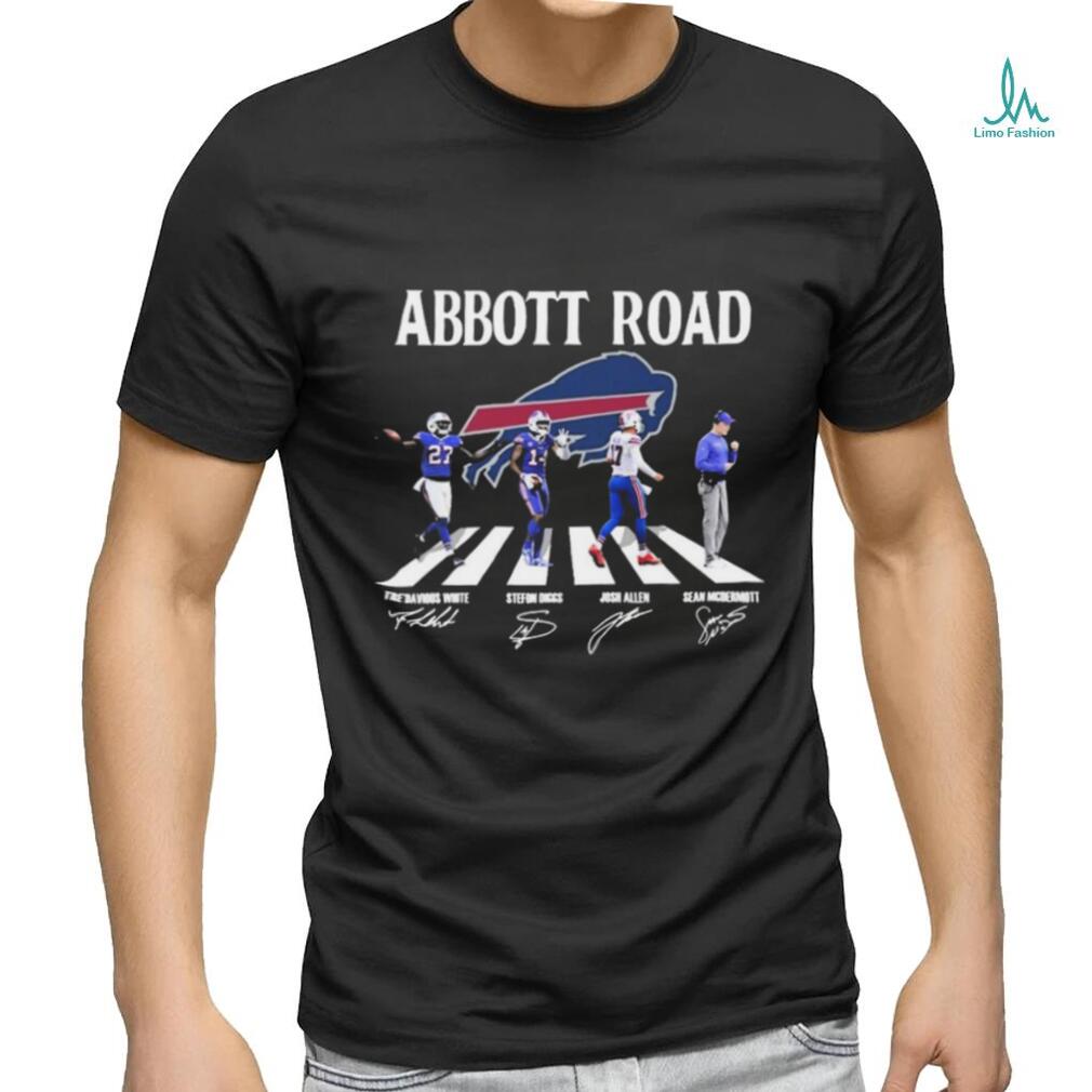 The Bills Tre'Davious White Stefon Diggs Josh Allen Sean Mcdermott abbey  road signatures shirt, hoodie, longsleeve, sweatshirt, v-neck tee