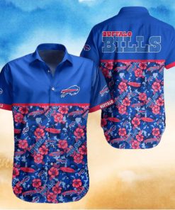 Buffalo Bills Hawaiian Shirt Blue Red Flowers Unique Hawaiian Shirt