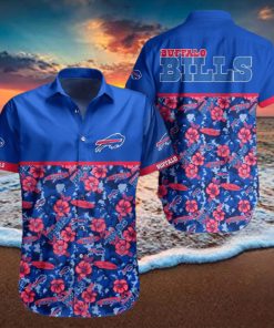 Buffalo Bills Hawaiian Shirt Blue Red Flowers Unique Hawaiian Shirt