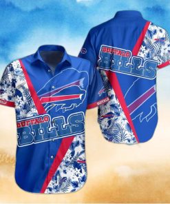 Buffalo Bills Hawaiian Shirt Blue Tropical Flowers Summer Beach Gift