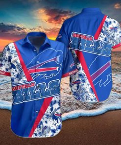 Buffalo Bills Hawaiian Shirt, Tropical Flowers, Button Down Hawaiian Shirt  - Limotees