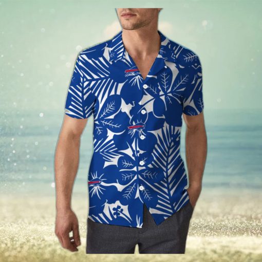 Buffalo Bills Hawaiian Shirt Flower Pattern Beach Gift For Friend, NFL Hawaiian Shirt