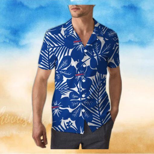 Buffalo Bills Hawaiian Shirt Flower Pattern Beach Gift For Friend, NFL Hawaiian Shirt