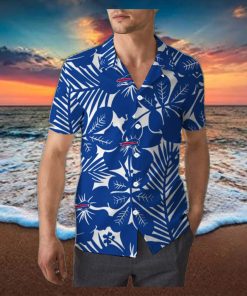 Buffalo Bills Hawaiian Shirt Flower Pattern Beach Gift For Friend, NFL Hawaiian Shirt