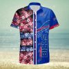 Buffalo Bills Hawaiian Shirt Flower Pattern Beach Gift For Friend, NFL Hawaiian Shirt