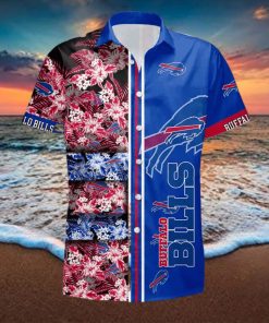 Buffalo Bills Hawaiian Shirt Flowers And Logo Cool Hawaiian Shirt