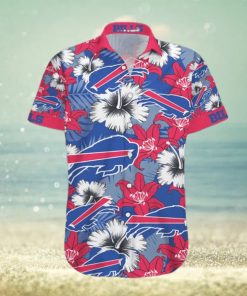 Buffalo Bills Hawaiian Shirt  Flowers Pattern  Hawaiian Print Shirt