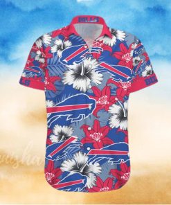 Buffalo Bills Hawaiian Shirt Flowers Pattern Hawaiian Print Shirt