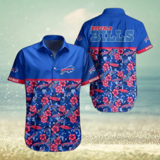 Buffalo Bills Hawaiian Shirt Hibiscus Flower Gift For Beach Vacation