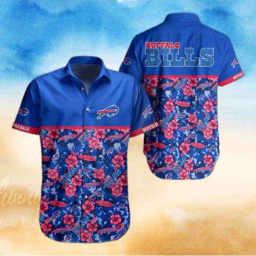 Buffalo Bills Hawaiian Shirt Hibiscus Flower Gift For Beach Vacation