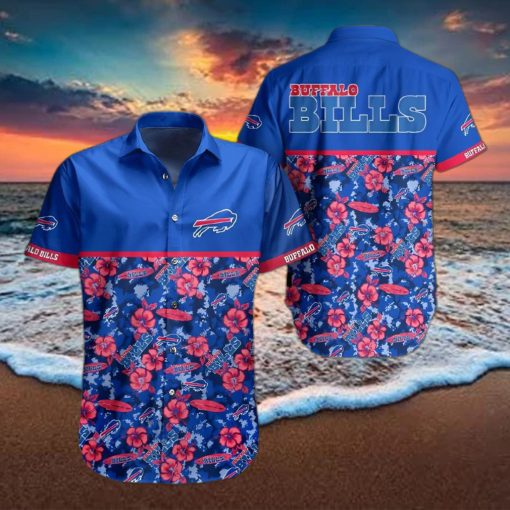 Buffalo Bills Hawaiian Shirt Hibiscus Flower Gift For Beach Vacation