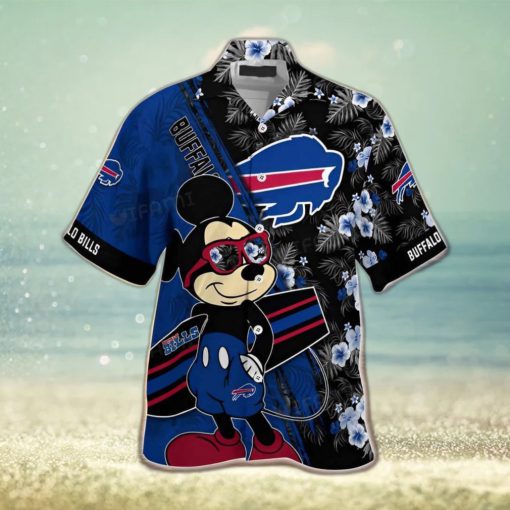 Buffalo Bills Hawaiian Shirt Mickey Floral Pattern Buffalo Bills Gift