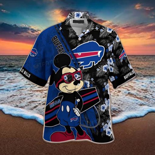 Buffalo Bills Hawaiian Shirt Mickey Floral Pattern Buffalo Bills Gift