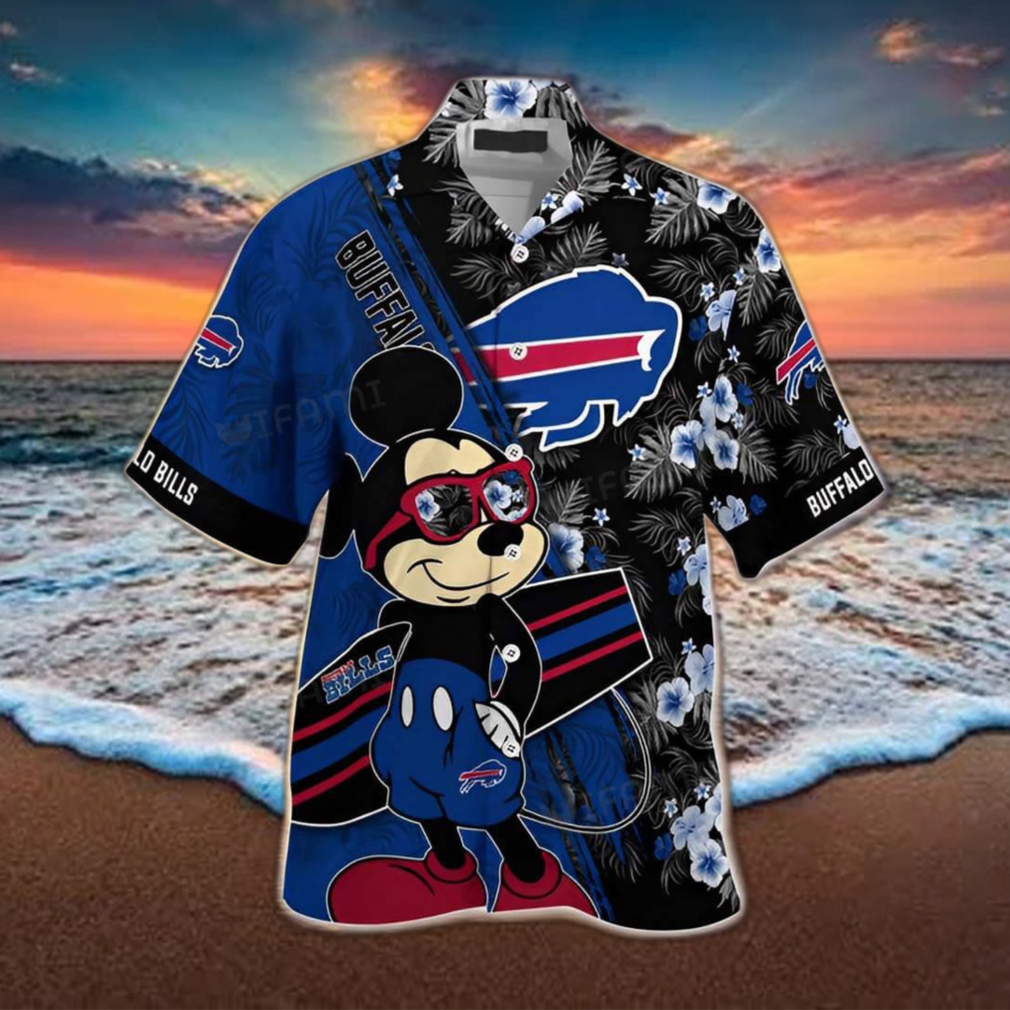 Buffalo Bills Hawaiian Shirt Mickey Floral Pattern Buffalo Bills