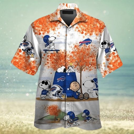 Buffalo Bills Hawaiian Shirt  Snoopy Charlie Brown  Tropical Hawaiian Shirt