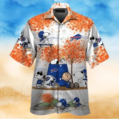 Buffalo Bills Hawaiian Shirt  Snoopy Charlie Brown  Tropical Hawaiian Shirt