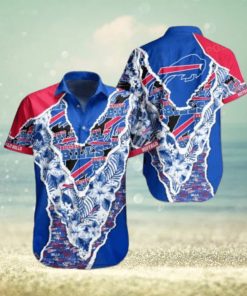 Buffalo Bills Hawaiian Shirt Tropical Flower For Men