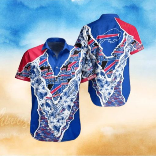 Buffalo Bills Hawaiian Shirt Tropical Flower For Men