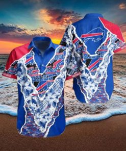 Buffalo Bills Hawaiian Shirts Tropical Flower Mens - lukifo