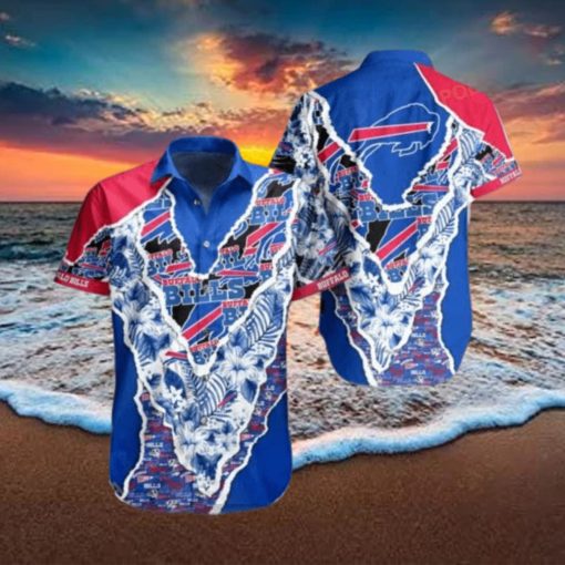 Buffalo Bills Hawaiian Shirt Tropical Flower For Men