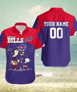 Buffalo Bills Hawaiian Shirt Woodstock Charlie Brown Snoopy Custom Buffalo Bills