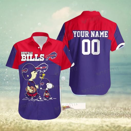 Buffalo Bills Hawaiian Shirt Woodstock Charlie Brown Snoopy Custom Buffalo Bills