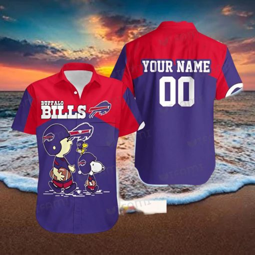 Buffalo Bills Hawaiian Shirt Woodstock Charlie Brown Snoopy Custom Buffalo Bills