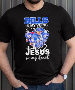 Buffalo Bills In My Veins Jesus In My Heart 2023 Signatures Shirt