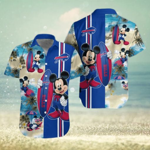 Buffalo Bills Mickey Mouse Surfing Hawaiian Shirt