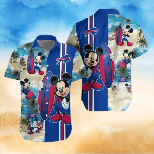 Buffalo Bills Mickey Mouse Surfing Hawaiian Shirt